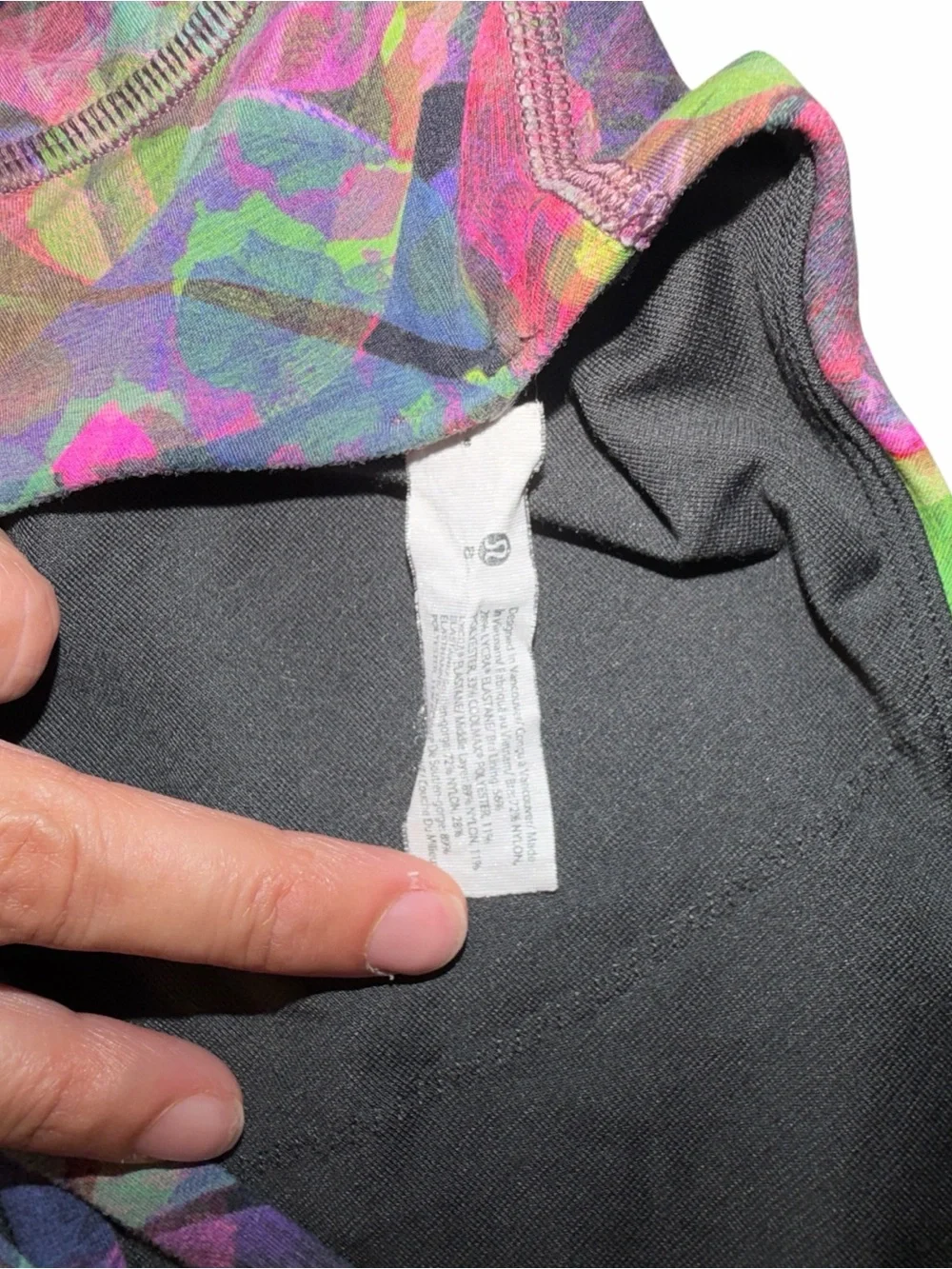 Lululemon Energy High-Neck Longline Tough Bra Vivid Floral Tone Multi Size 8